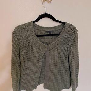 cute green knitted cardigan